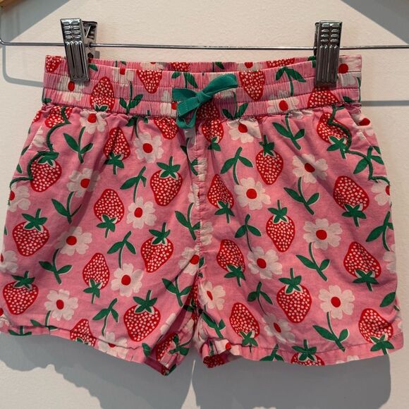 Mini Boden Girl's Woven Shorts in Pink Lemonade Strawberry | Size 4Y - Picture 3 of 7